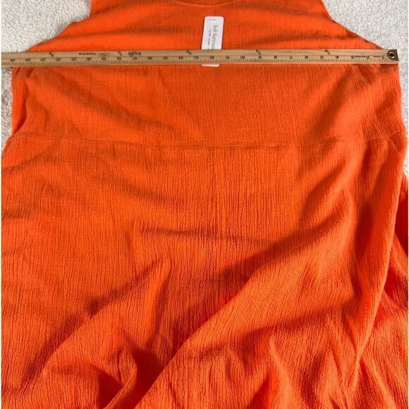Soft surroundings Dress Womens Plus Sz 2X Beach gauze asymmetric celosia orange - Picture 7 of 14